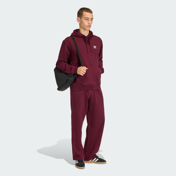 Burgundy PANTALÓN HOLGADO CON DOBLADILLO ABIERTO ESSENTIAL