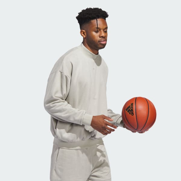 Beige Buzo cuello redondo Basketball Sueded