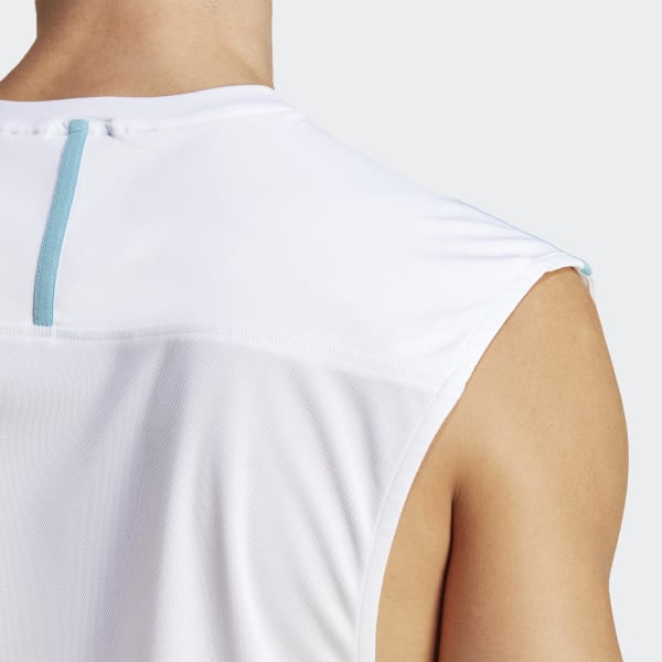 White Workout Base Sleeveless Tee