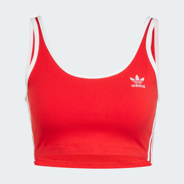 Rojo Top deportivo Adicolor de 3 Rayas