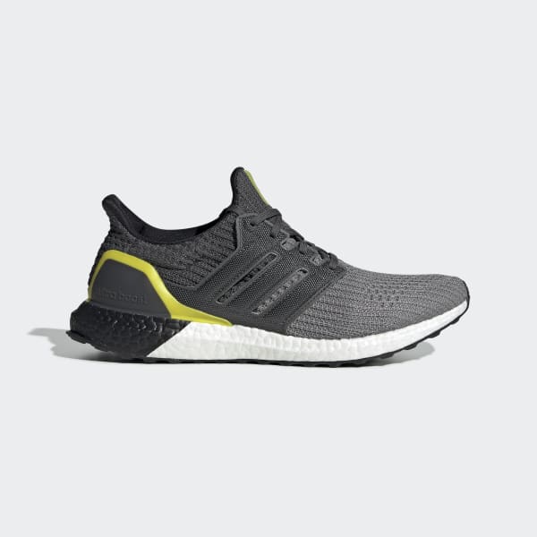 Men's Ultraboost Grey and Yellow Shoes 