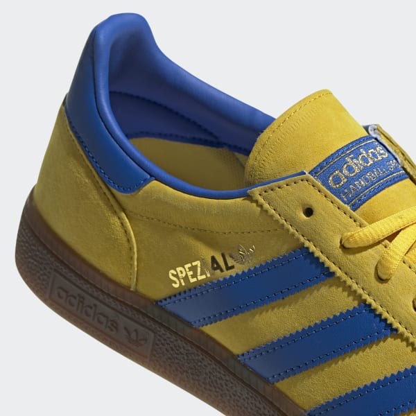 Adidas spezial hot sale blue and yellow