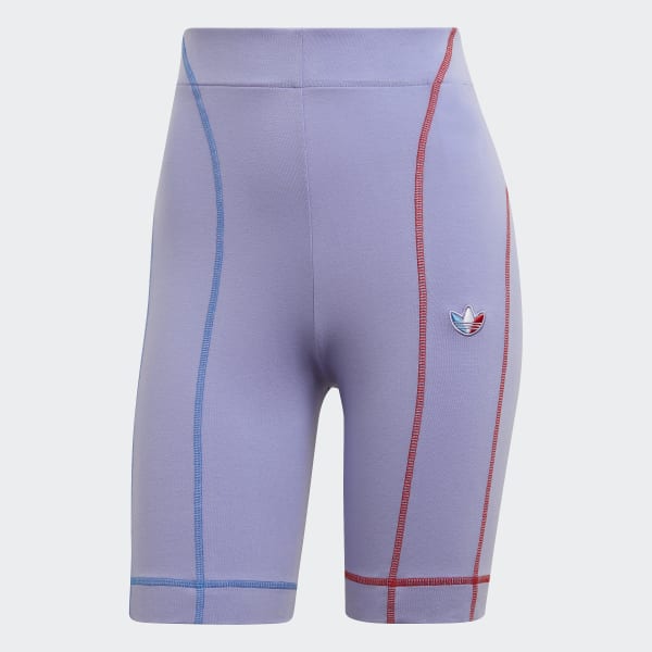 Purple Adicolor Tricolor Short Tights
