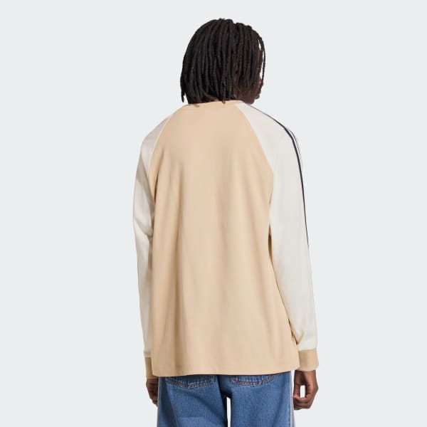 Beige POLO CALI DE MANGA LARGA BRITCORE