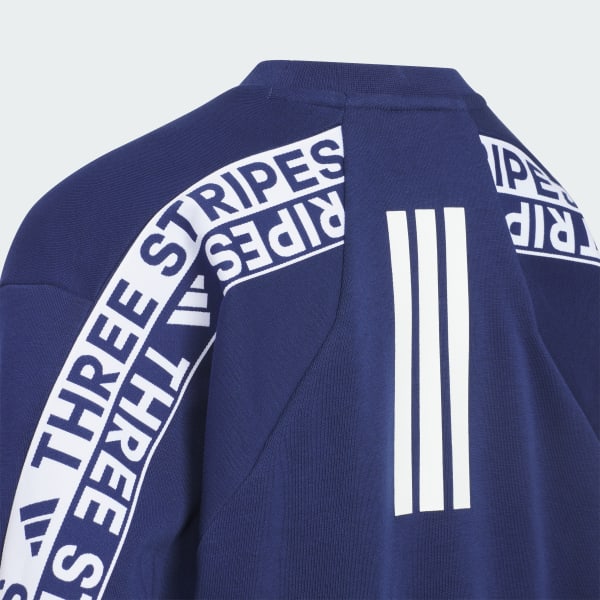 Blue 워딩 팩 루스 핏 프렌치 테리 스웨트셔츠 아동용