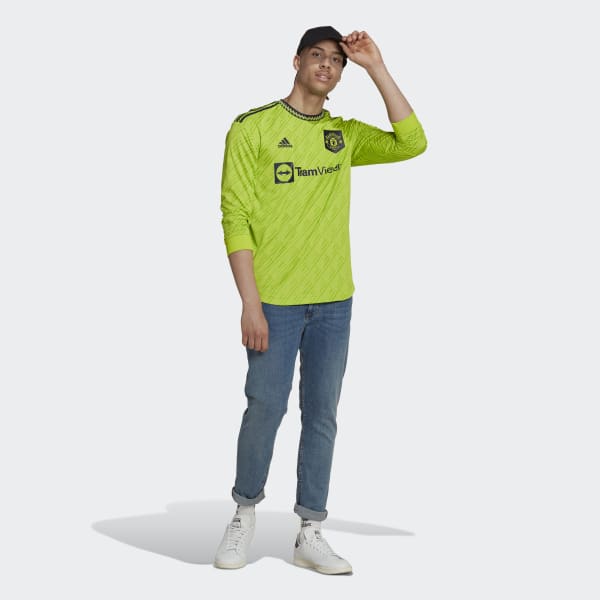 Green Manchester United 22/23 Long Sleeve Third Authentic Jersey