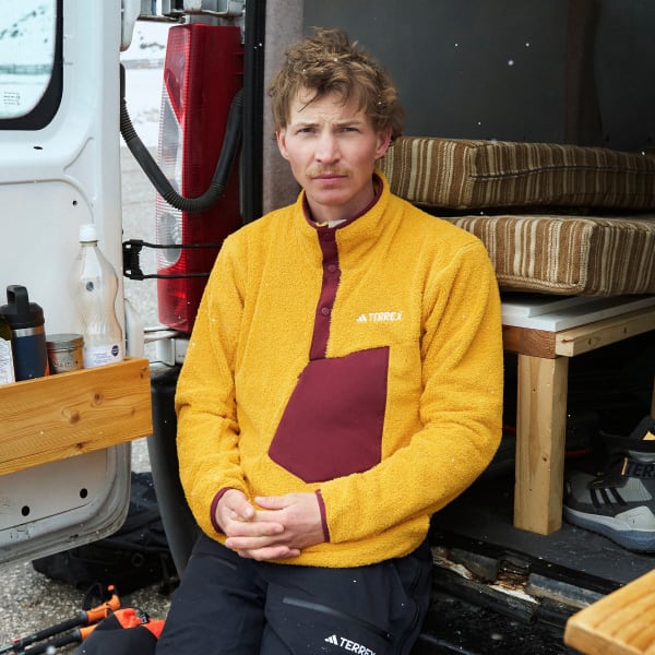 Yellow Terrex XPLORIC High-Pile-Fleece Pullover