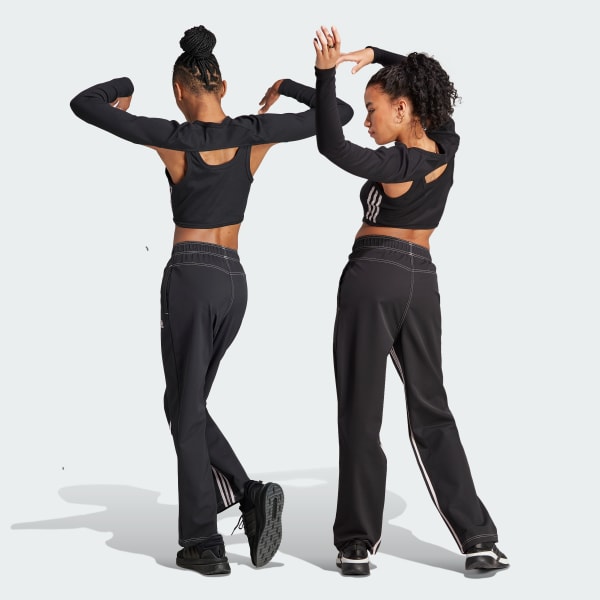 Negro Pants Dance 3-Stripes Pierna Ancha