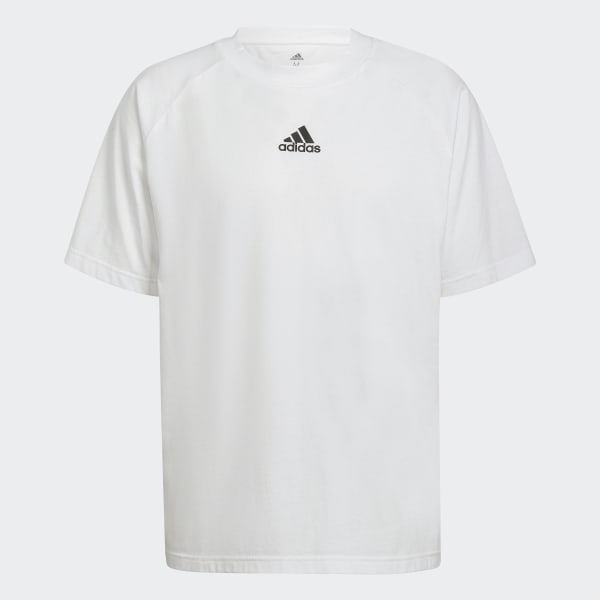 Branco T-shirt em Jersey Simples BrandLove Essentials WH772