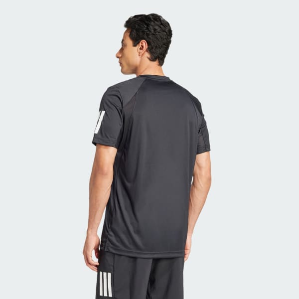 Schwarz Club Tennis Climacool 3-Streifen T-Shirt