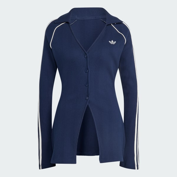 Azul TOP ADIDAS ORIGINALS WAFFLE CON BOTONES