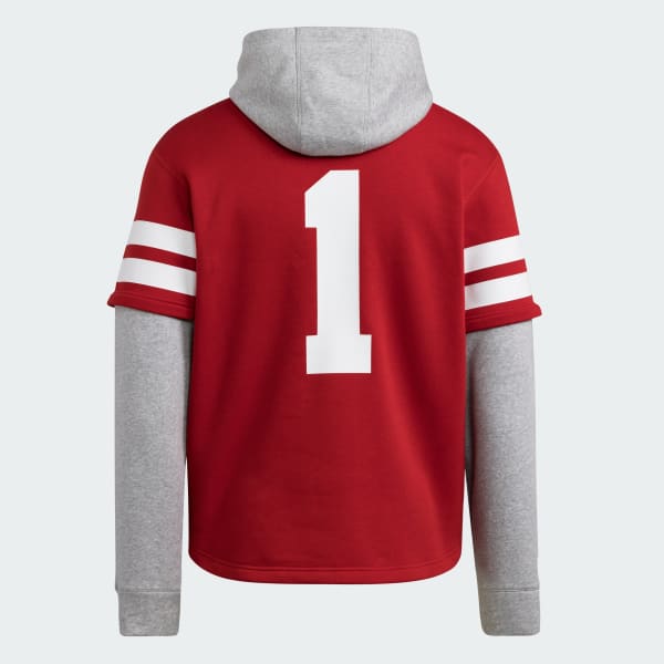 adidas Nebraska Cornhuskers Football Jersey Hoodie - Red | Free