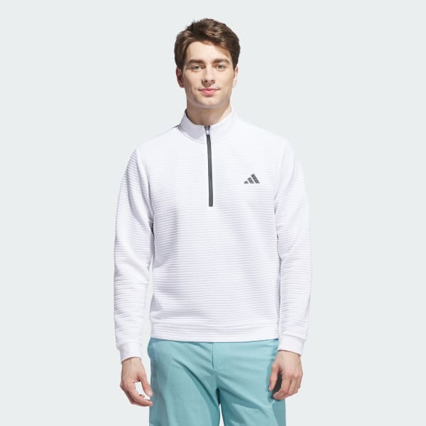 White Ultimate365 Dwr Textured Quarter Zip Sweatshirt