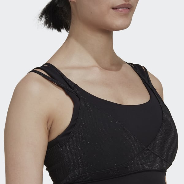 Nero Reggiseno sportivo Powerimpact Training Medium-Support Shiny