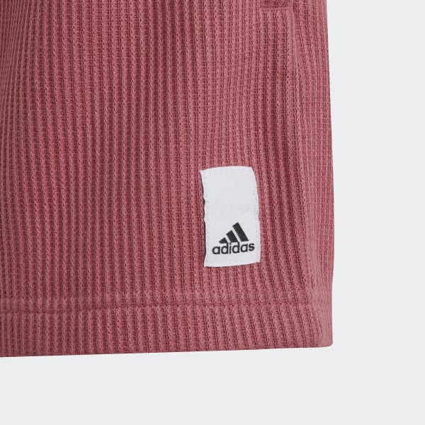 ruzová Lounge Waffle Knit Loose Shorts