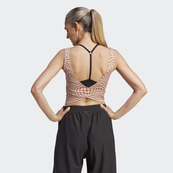 adidas Print Clash Yoga Tank Top - Brown