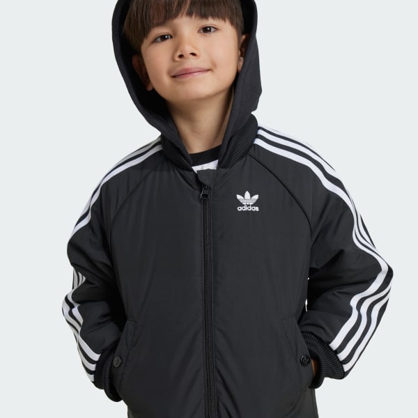 Adidas hooded bomber jacket junior clearance