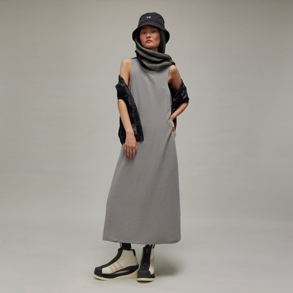 Grey Y-3 Washed Twill Dress