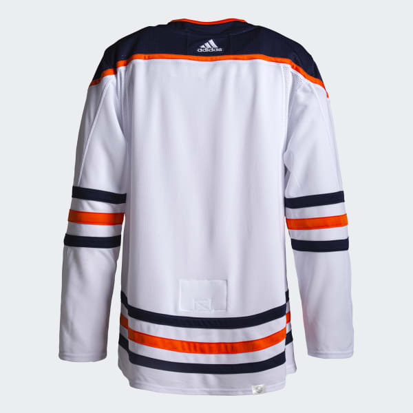 blanc Maillot Oilers Extérieur Authentique Pro