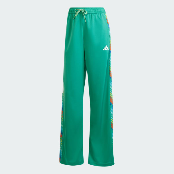 Green Emerging Harmony Wide Track Pants