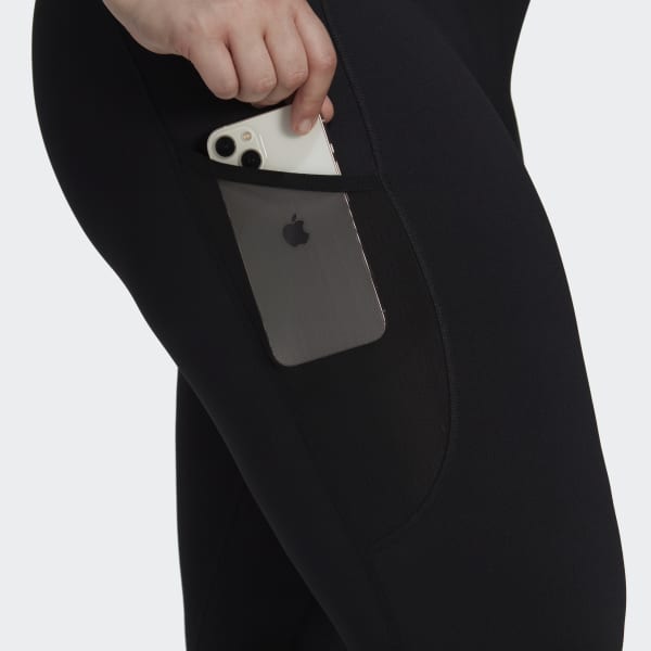 Schwarz FastImpact COLD.RDY Winter Running lange Leggings – Große Größen O7466