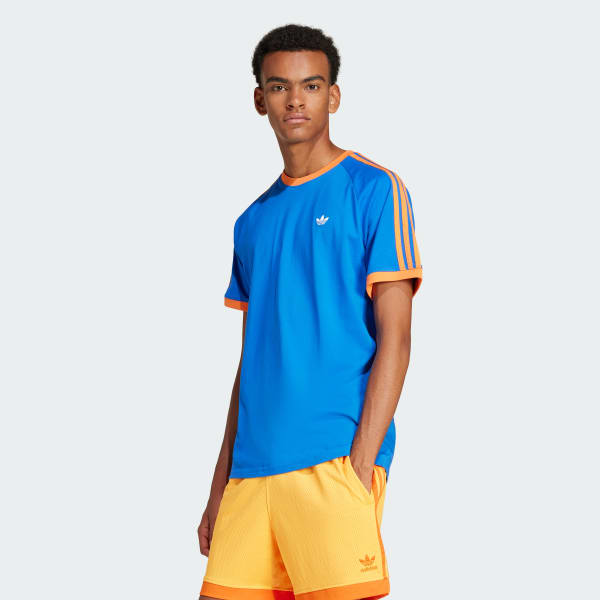 สีน้ำเงิน เสื้อยืดลายโมโนแกรม Cali