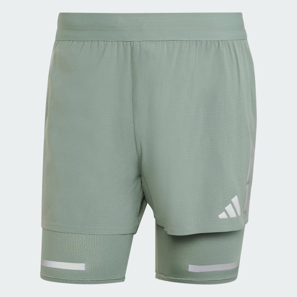 Verde Calções 2-em-1 para Running Ultimate