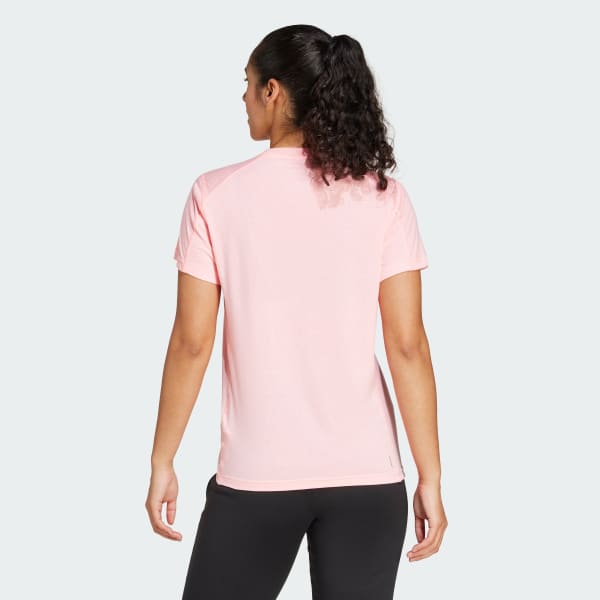 Rosa Camiseta Treino Train Essentials Big Performance Logo
