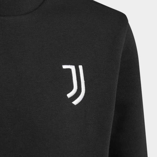 Μαύρο Juventus Essentials Trefoil Crewneck Sweatshirt