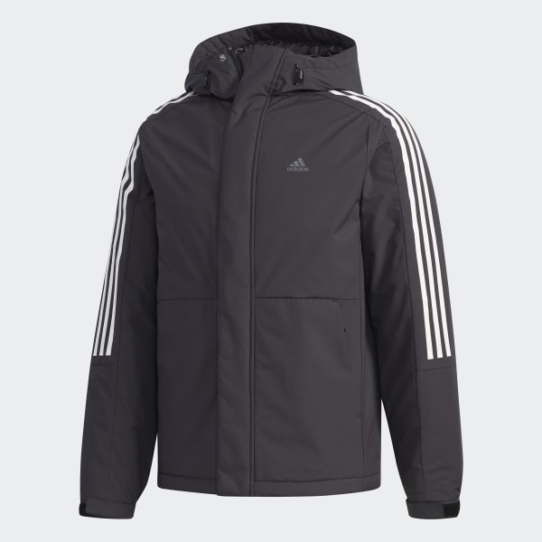 adidas 3 stripe jacket black