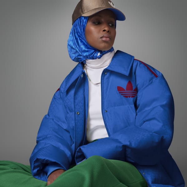 acuerdo papelería explorar adidas Adicolor Heritage Now Monogram Puffer Jacket - Blue | Women's  Lifestyle | adidas US