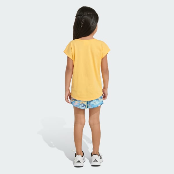 adidas C SS TEE - AOP WOVEN SHORT SET - Yellow | Free Shipping with ...