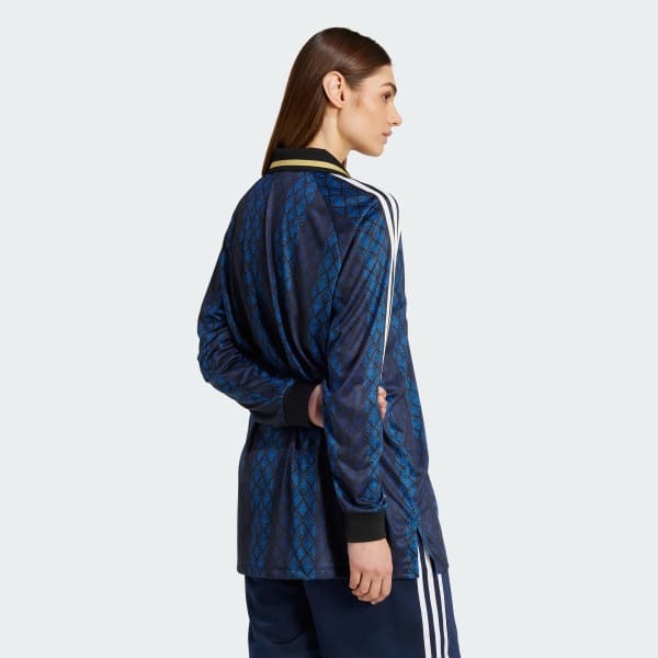 Black adidas Originals Retro Sports Cricket-Inspired Long Sleeve Jersey
