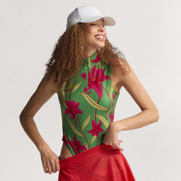 Verde ADIDAS x FARM RIO BODYSUIT