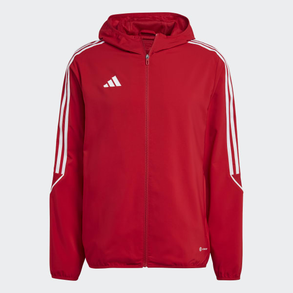 Adidas red windbreaker jacket sales