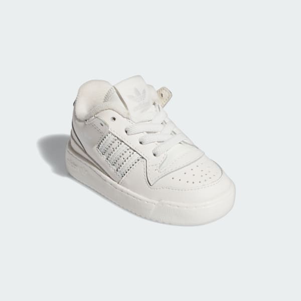 Blanco Tenis Forum Low CL Cordones Elásticos Niños