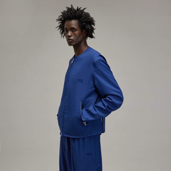 adidas Y-3 Mesh 3-Stripes Track Top - Blue | Free Shipping adidas Y-3 Mesh 3-Stripes Track Top - Blue | Free Shipping