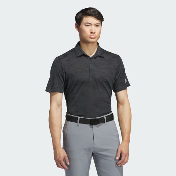 Grey Ultimate365 Textured Stripe Polo Shirt