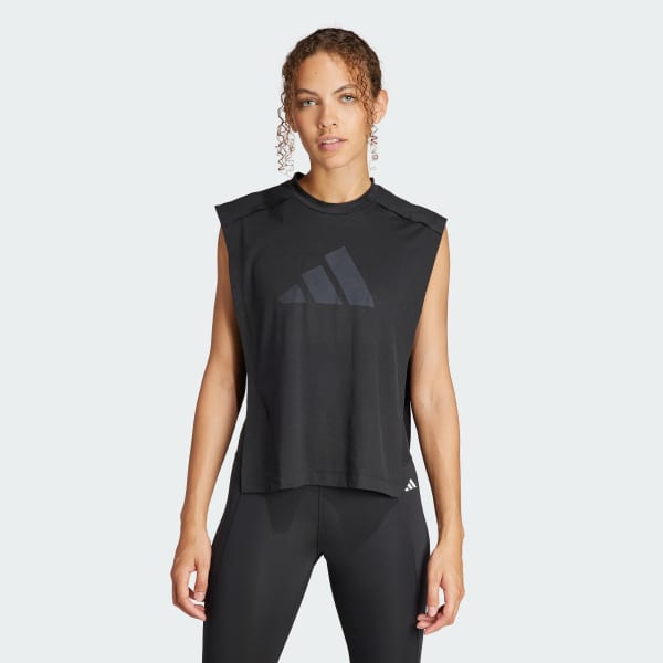 adidas Power Performance Big Logo Tank Top - Black | adidas UK