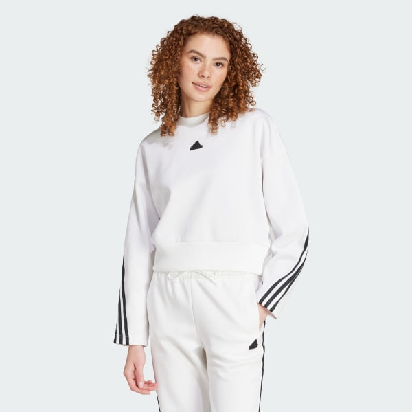 White Future Icons 3-Stripes Sweatshirt