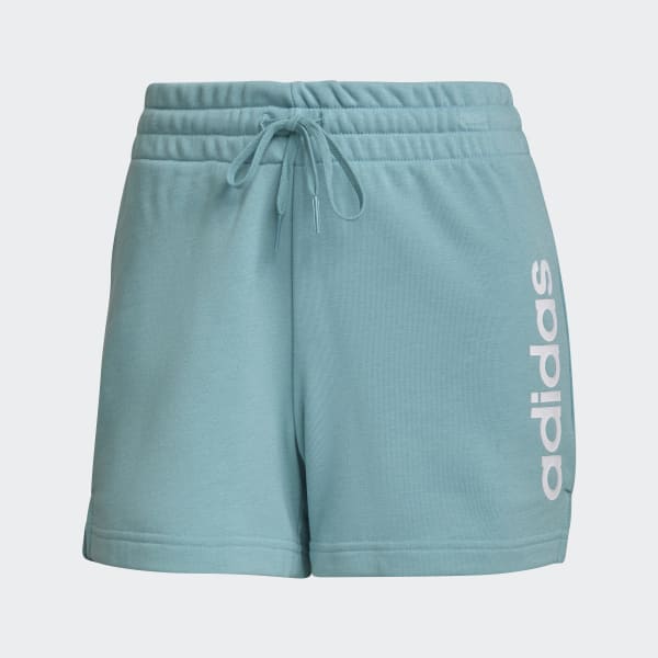 Turquoise Essentials Slim Logo Shorts