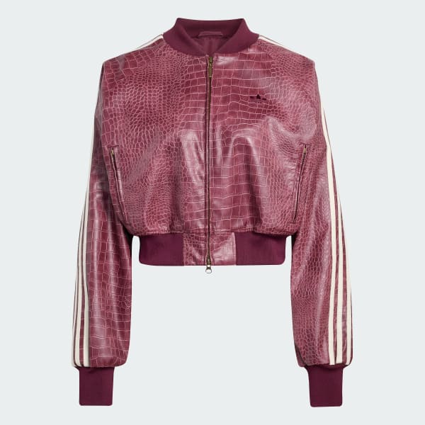 Weinrot PLEATHER JACKE