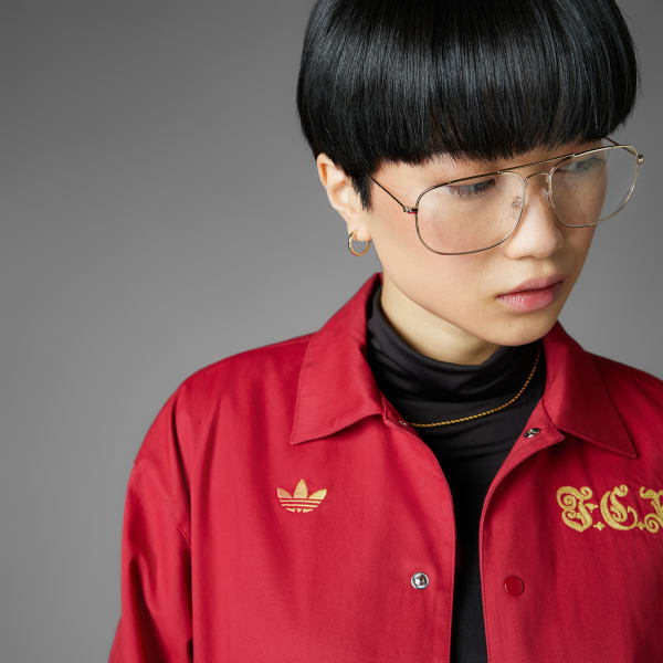 Burgundy FC Bayern Anniversary Coach Jacket (Gender Neutral)