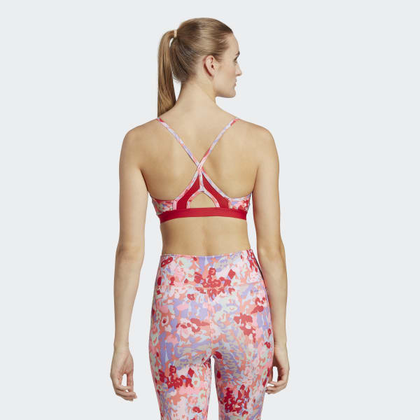 Shop adidas Aeroreact Light-Support Hyperglam Printed Bra by adidas online  in Qatar