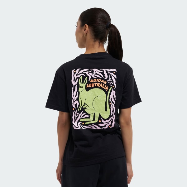 Black KANGAROO AUSTRALIA GRAPHIC TEE
