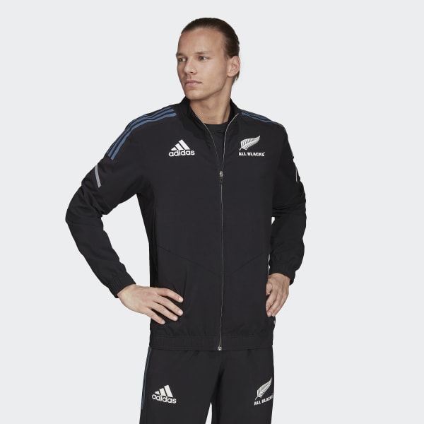 Svart All Blacks Rugby Presentation Jacket