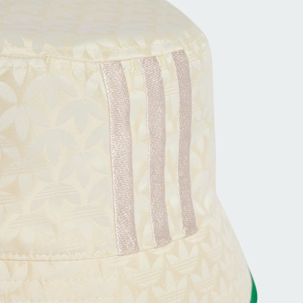 White Trefoil Monogram Jacquard Bucket Hat