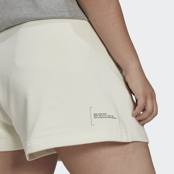 White Sweat Shorts (Plus Size) GR681