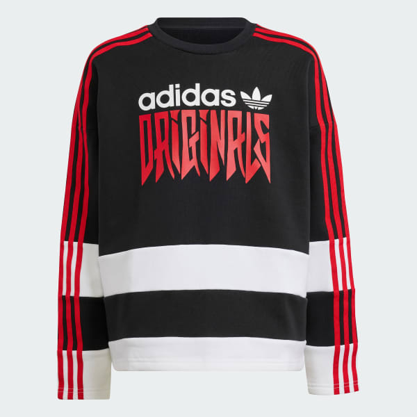Adidas street graphic crew sweatshirt discount