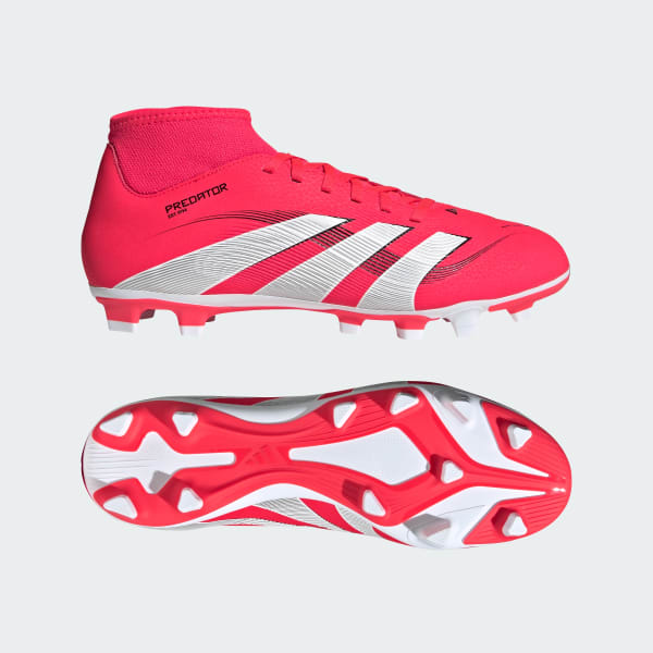 Rojo Zapatos de Fútbol Predator Club Sock Firme/Multiterreno